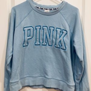 PINK baby blue sweatshirt